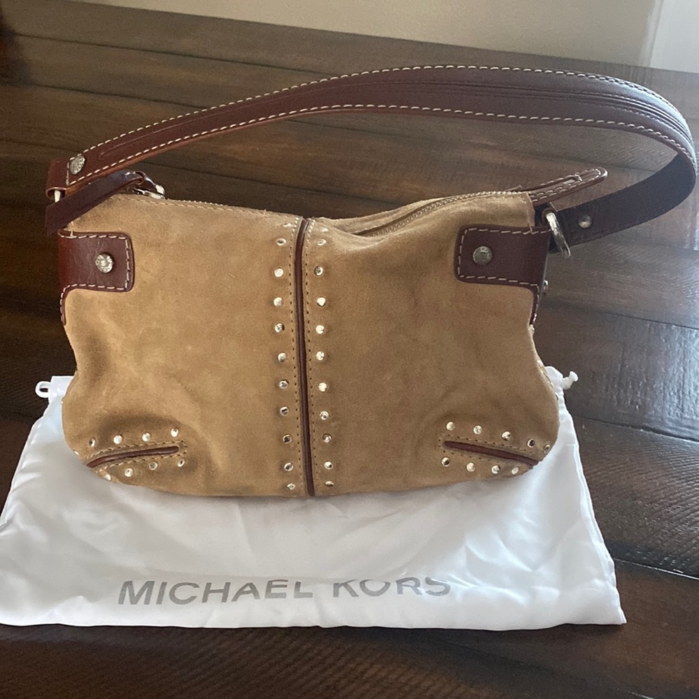 MICHAEL KORS Tan Suede Handbag